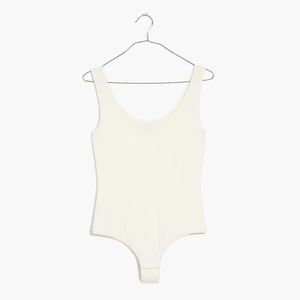Madewell Tank Thong Body Suit White Sz L